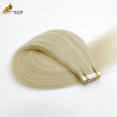 quality Brazilian Remy PU Weft Keratin Platinum Tape in Human Hair Extensions factory